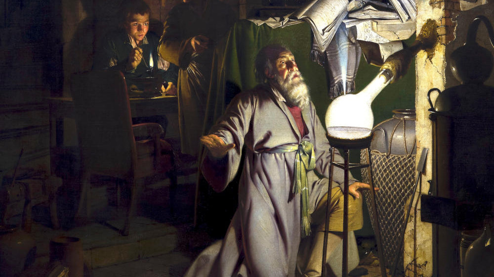 The Alchemist Discovering Phosphorus - Joseph Wright of Derby