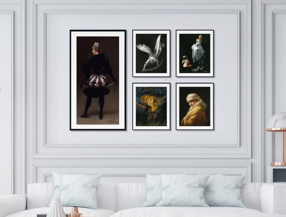 Black wall art collection