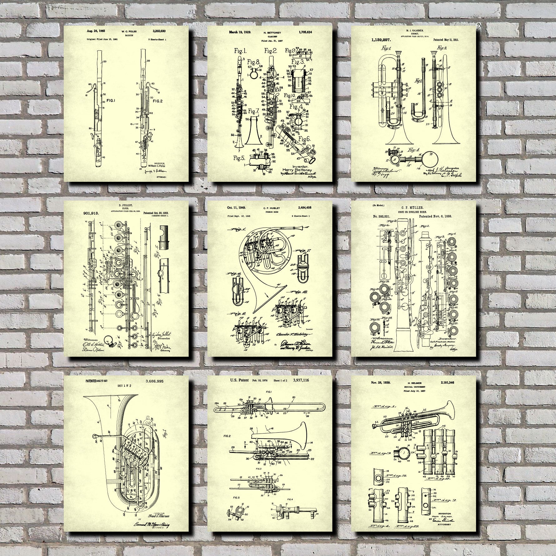 Music Themed Patents prints at GalleryThane