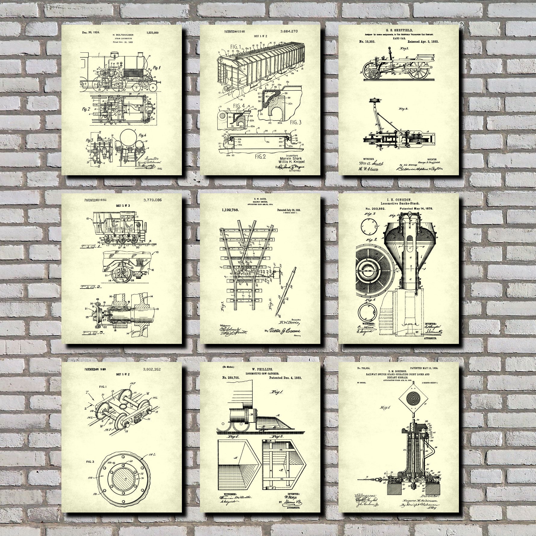 Cars & Trains Patents Prints at GalleryThane