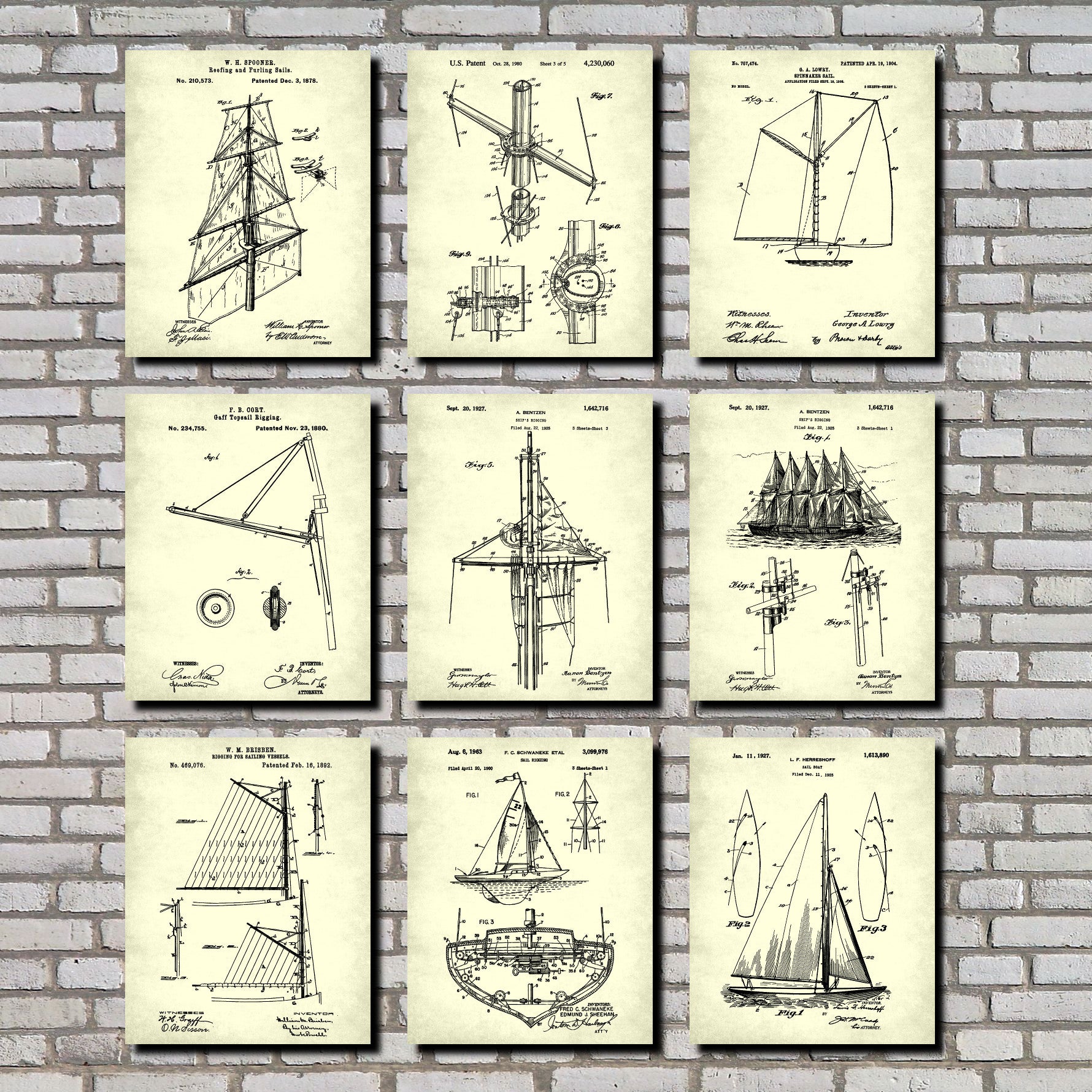 Boats and Sailing Patents Prints at GalleryThane