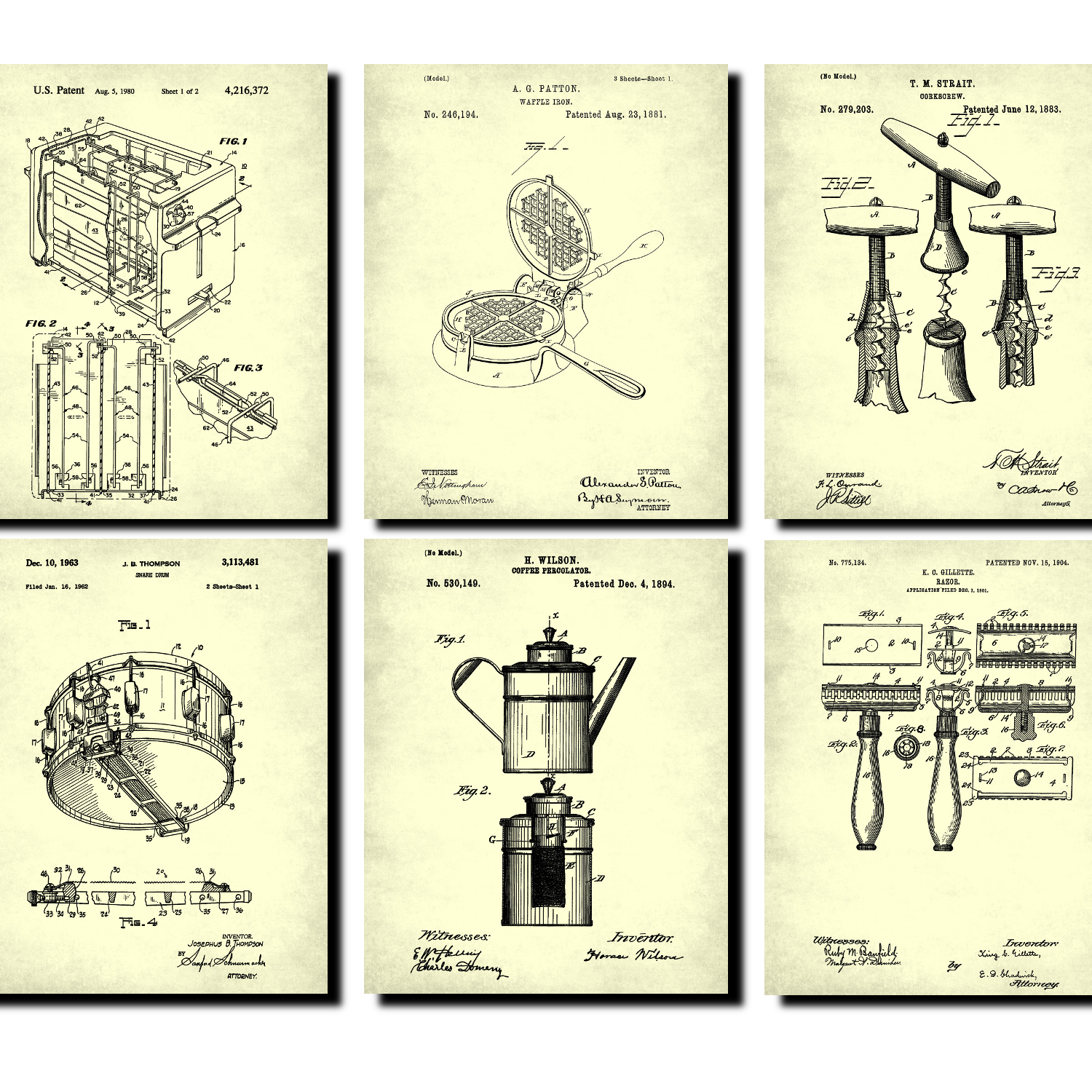 Patent Prints Illustrations at GalleryThane