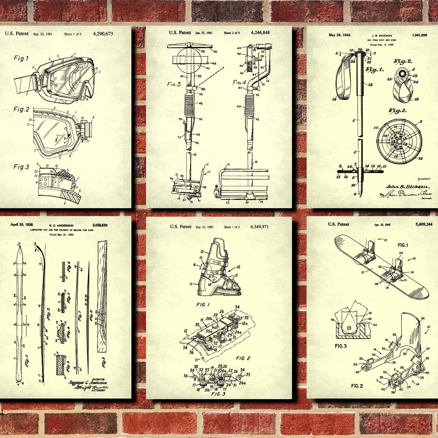 Sports Themed Patents prints at GalleryThane