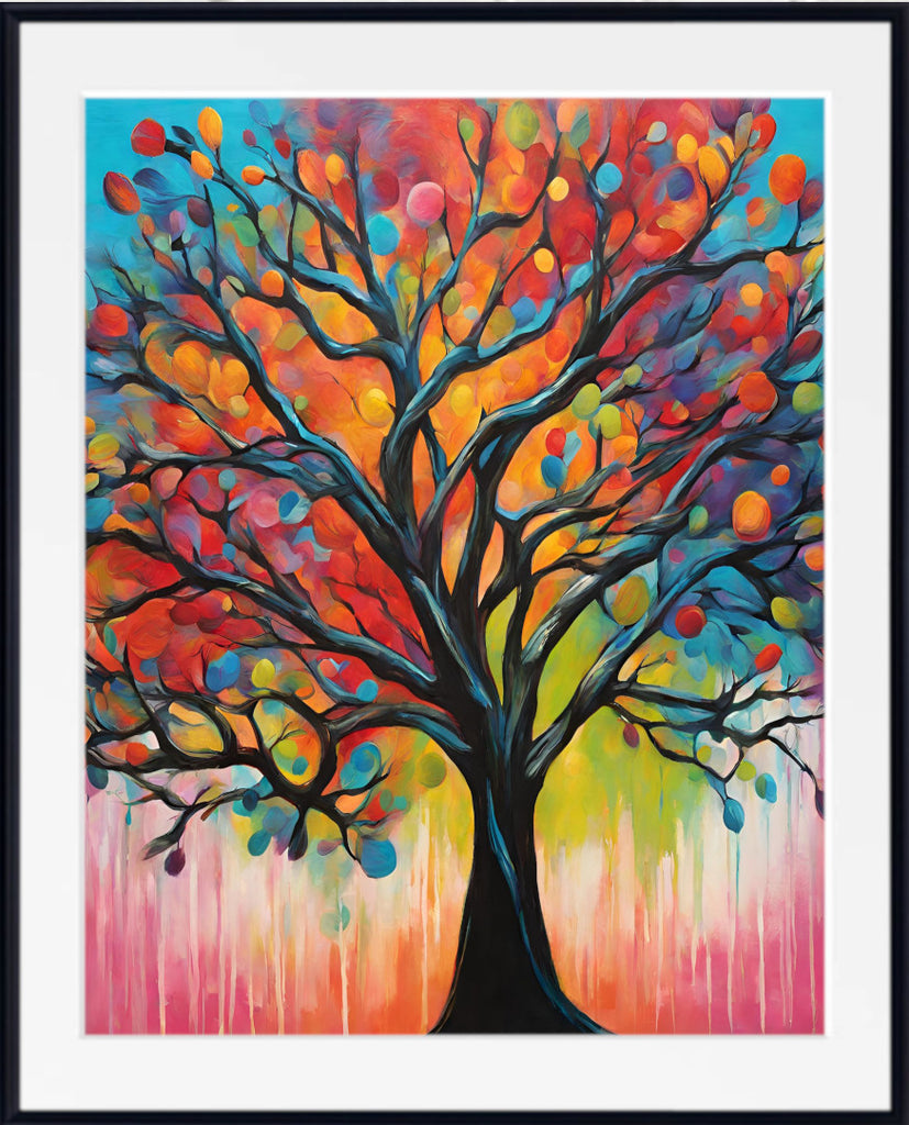Pop Art Print - Rainbow Tree