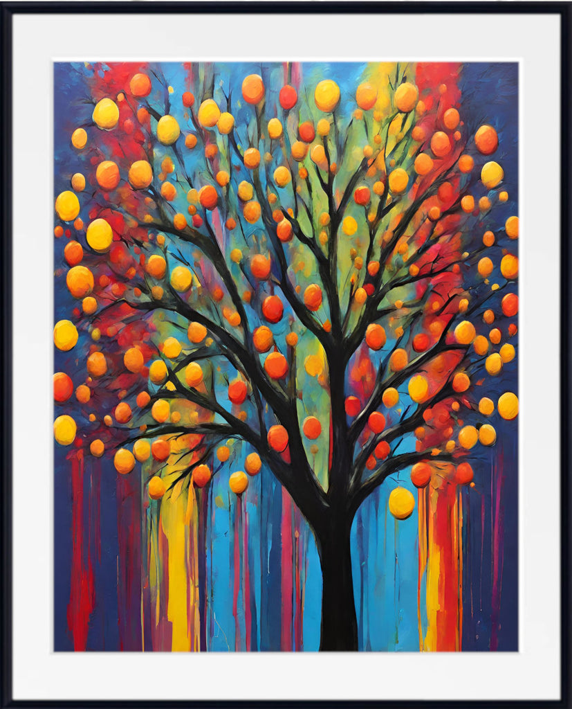 Pop Art Print - Vibrant Rainbow Tree
