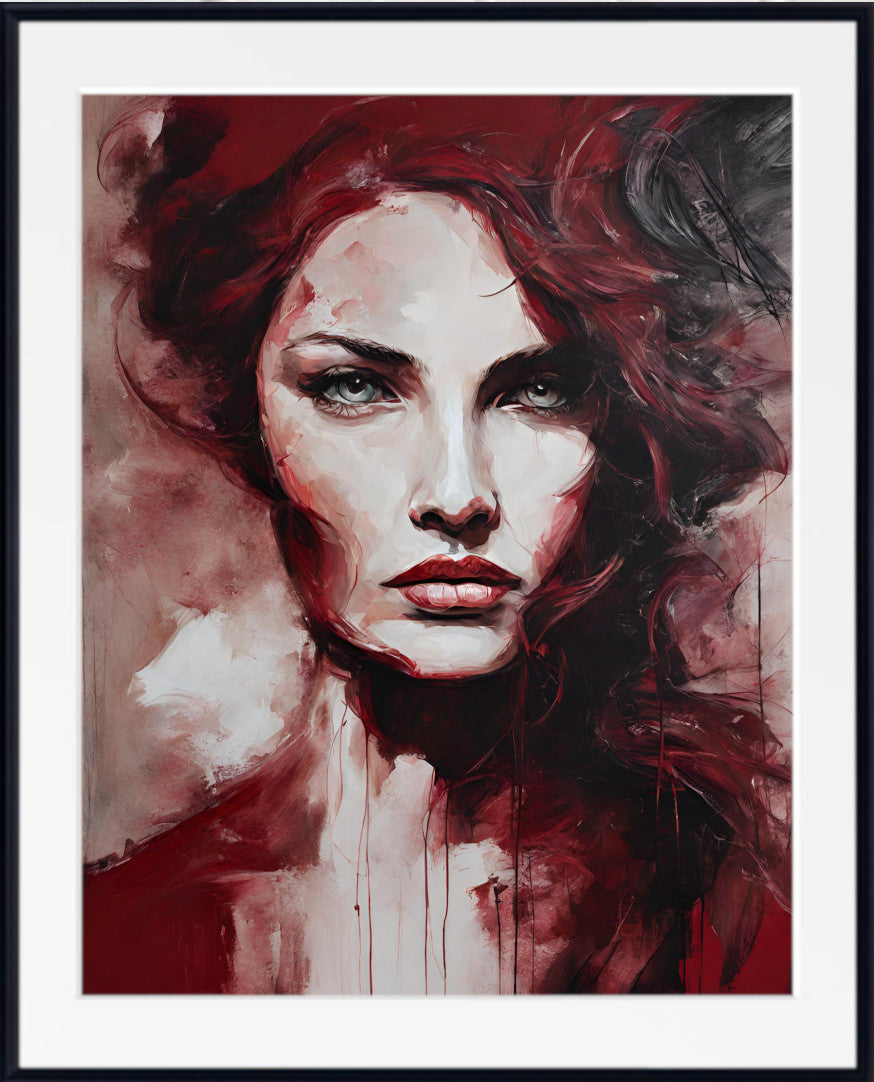 The Lady in Red Extra Large Abstract Wall Art Print – GalleryThane