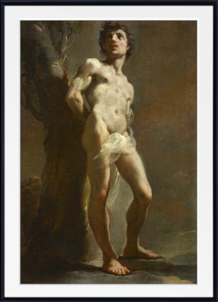 A Male Nude Seen from the Front (St. Sebastian) by Ubaldo Gandolfi