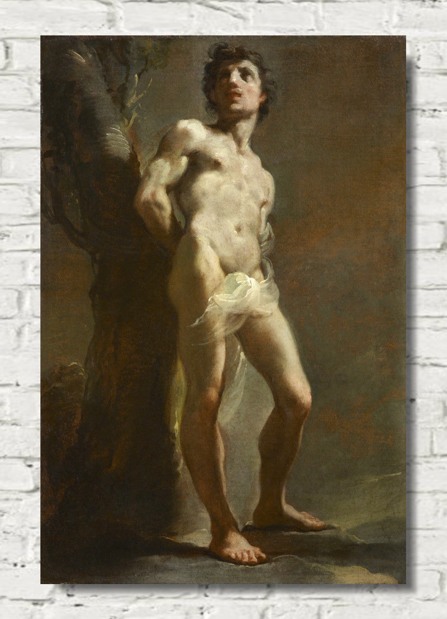 A Male Nude Seen from the Front (St. Sebastian) by Ubaldo Gandolfi