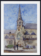 Cass Gilbert Print, A Market Day (Church of St. Jacques, Ghent, Belgium) (1897)