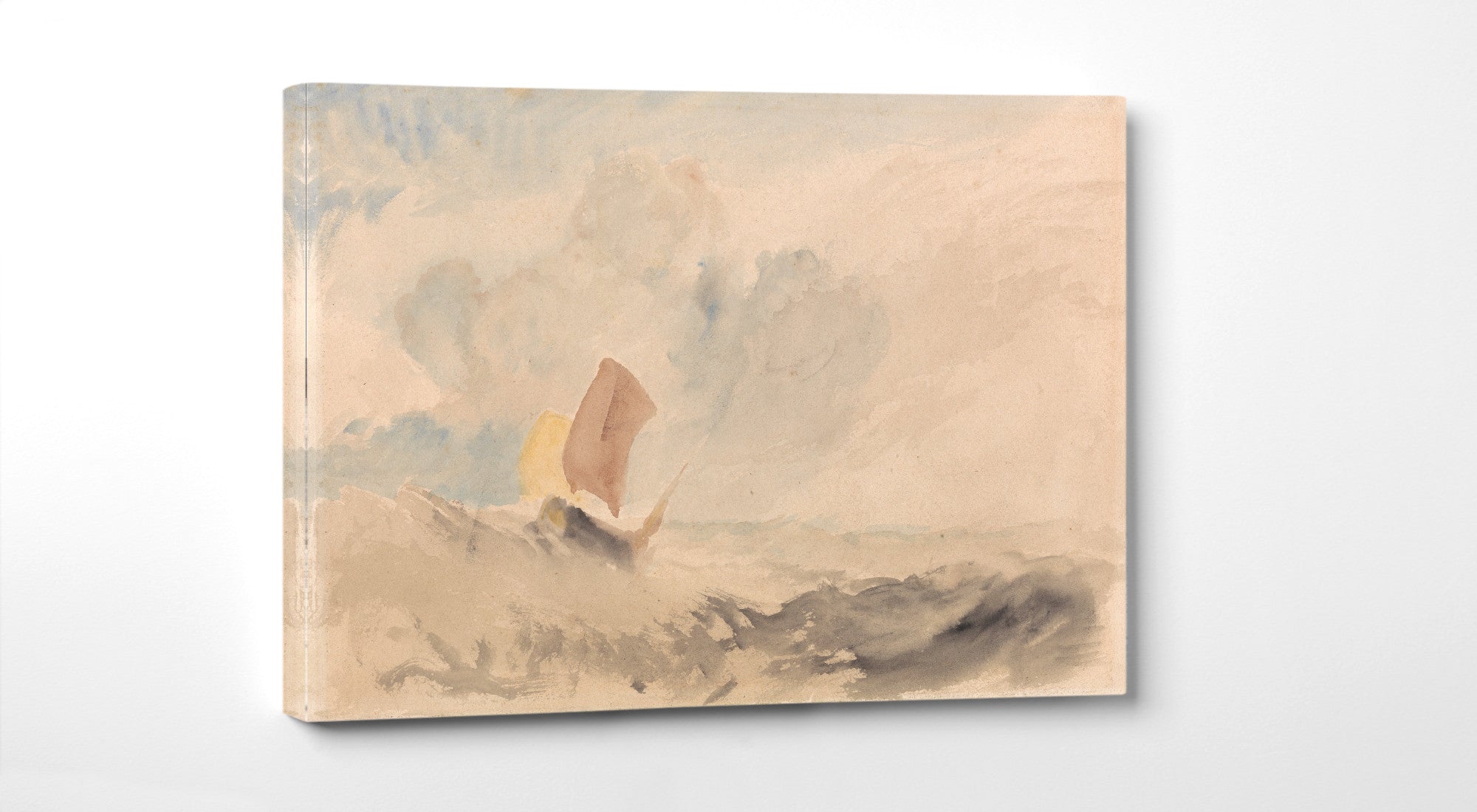 A Sea Piece, A Rough Sea with a Fishing Boat by Joseph Mallard William Turner