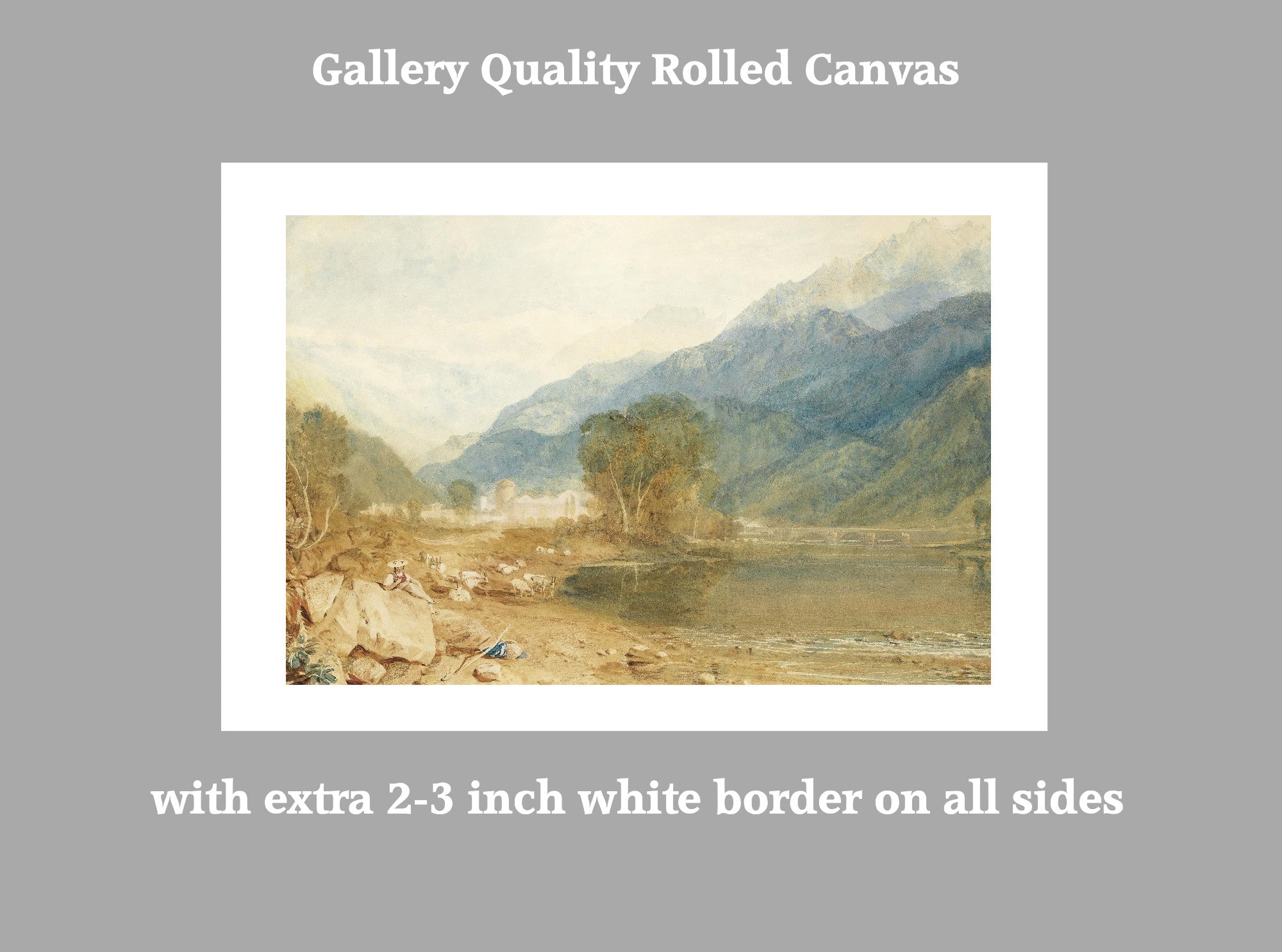 A View From The Castle Of St. Michael, Bonneville, Savoy, From The Banks Of The Arve River by Joseph Mallard William Turner
