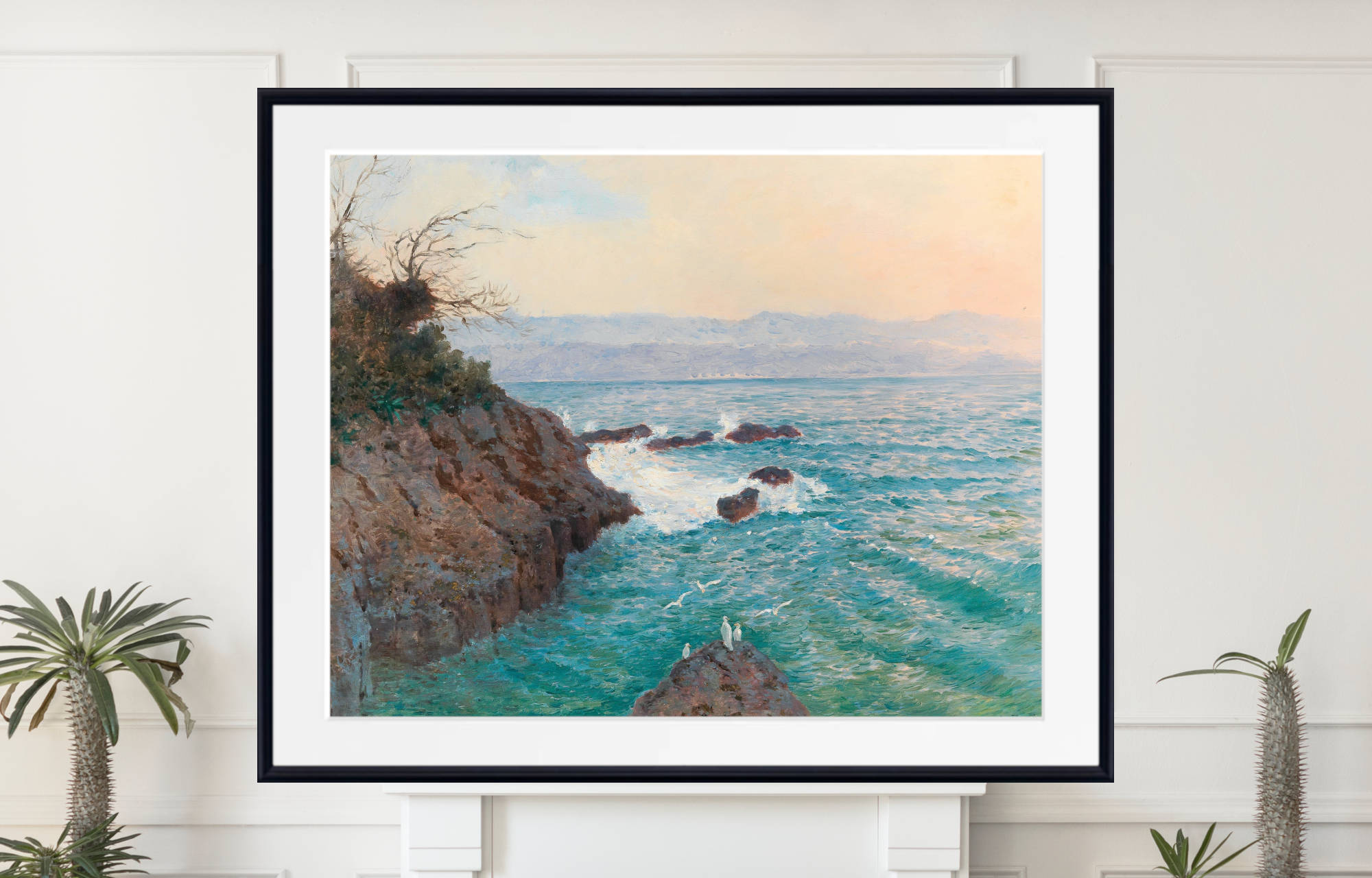 Alfred Zoff – A View Of The Nervi Coast Prints and Canvas Panels