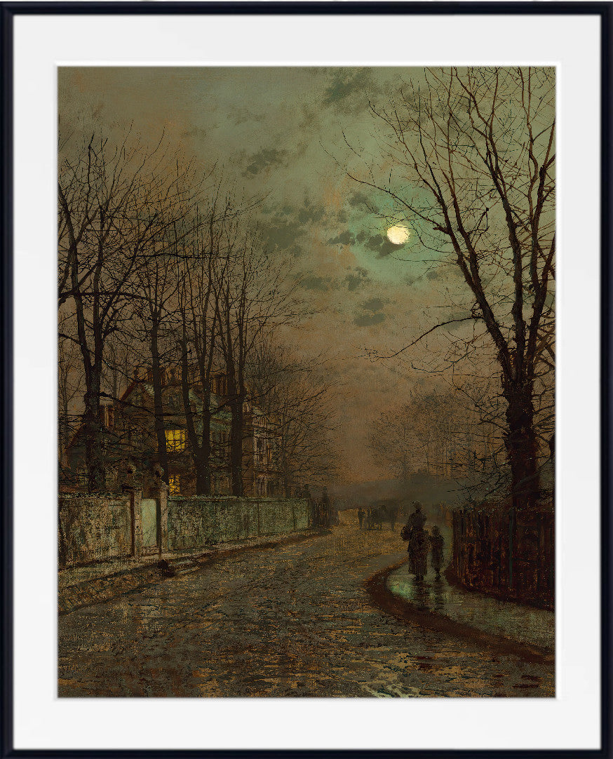 A Wet Road, Knostrop, Yorkshire (1886), John Atkinson Grimshaw