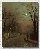 A Wet Road, Knostrop, Yorkshire (1886), John Atkinson Grimshaw