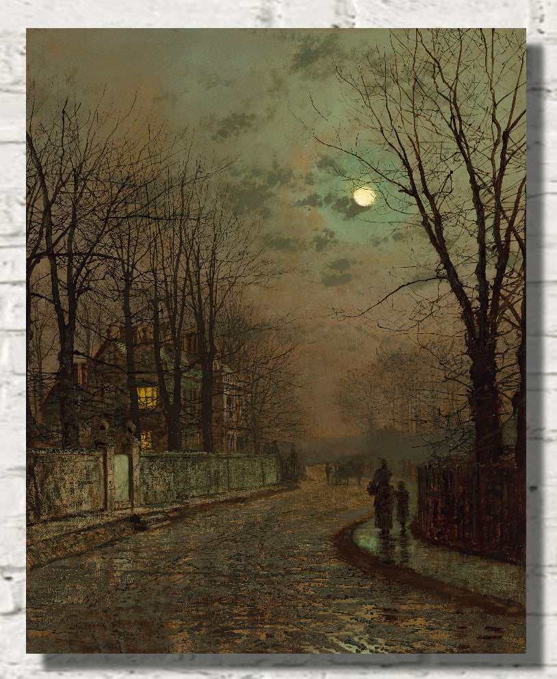 A Wet Road, Knostrop, Yorkshire (1886), John Atkinson Grimshaw
