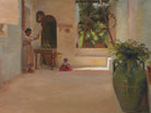 Peter Ilsted Fine Art Print, A Woman in a Sunlit Cloister