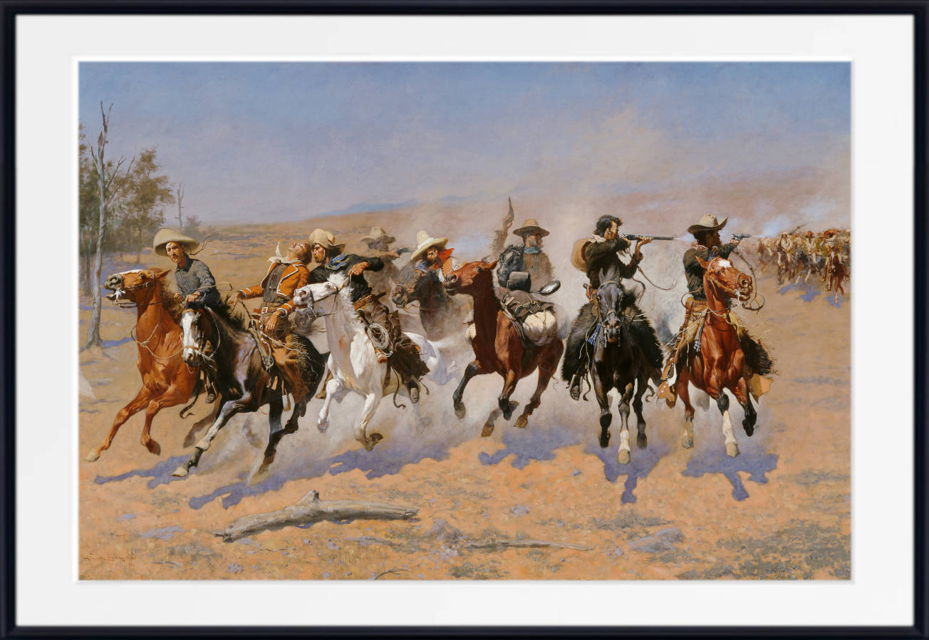 Frederic Remington, Old Masters Fine Art Print : Dash for the Timber
