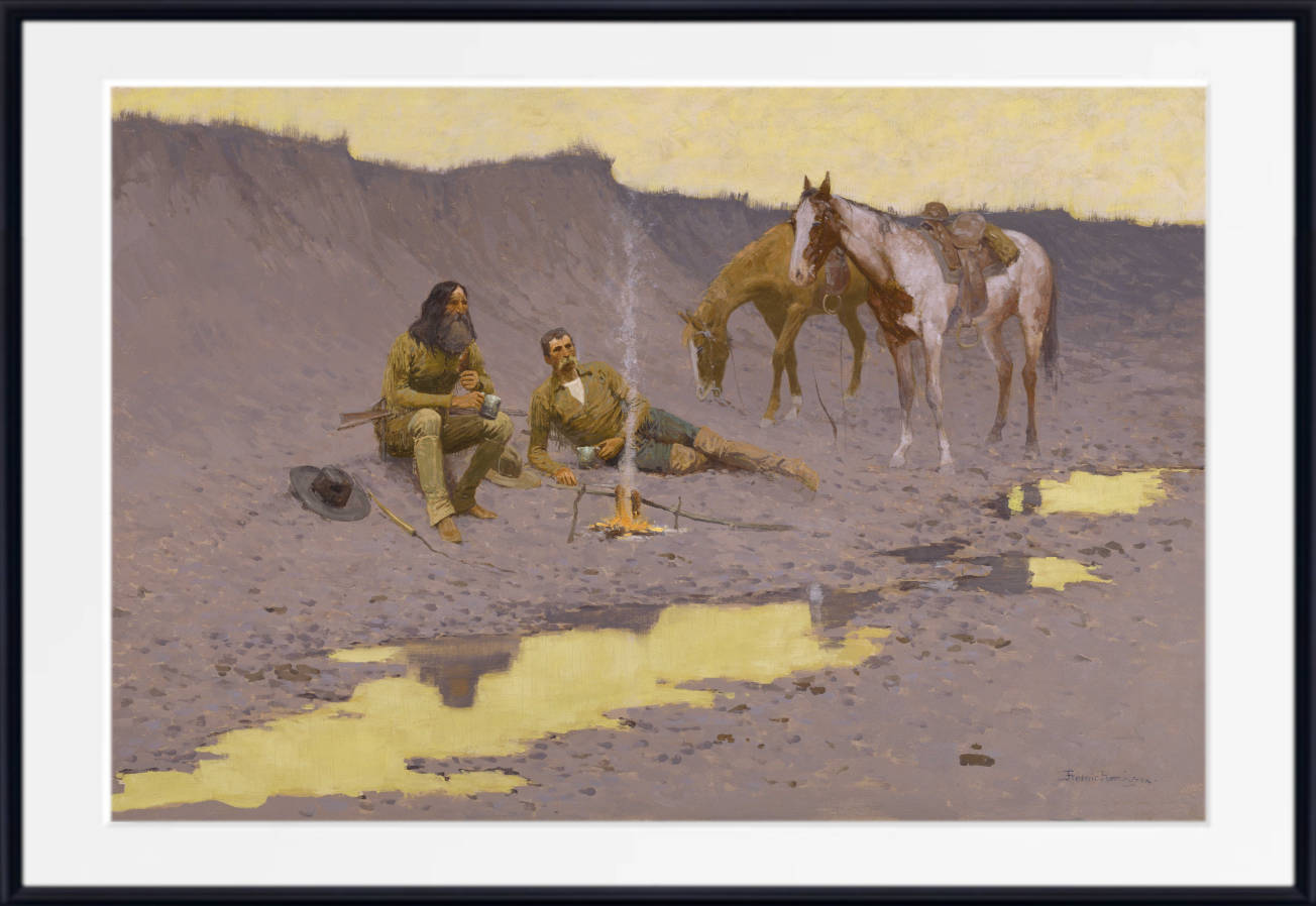 Frederic Remington Fine Art Print : A New Year on the Cimarron