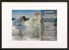 Ae Fond Kiss, Robert Burns Poem on Lawrence-Alma Tadema Print, Ask Me No More
