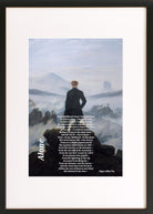 Alone, Edgar Allan Poe Poem on Caspar David Friedrich Print, Wanderer Above The Sea Of Fog