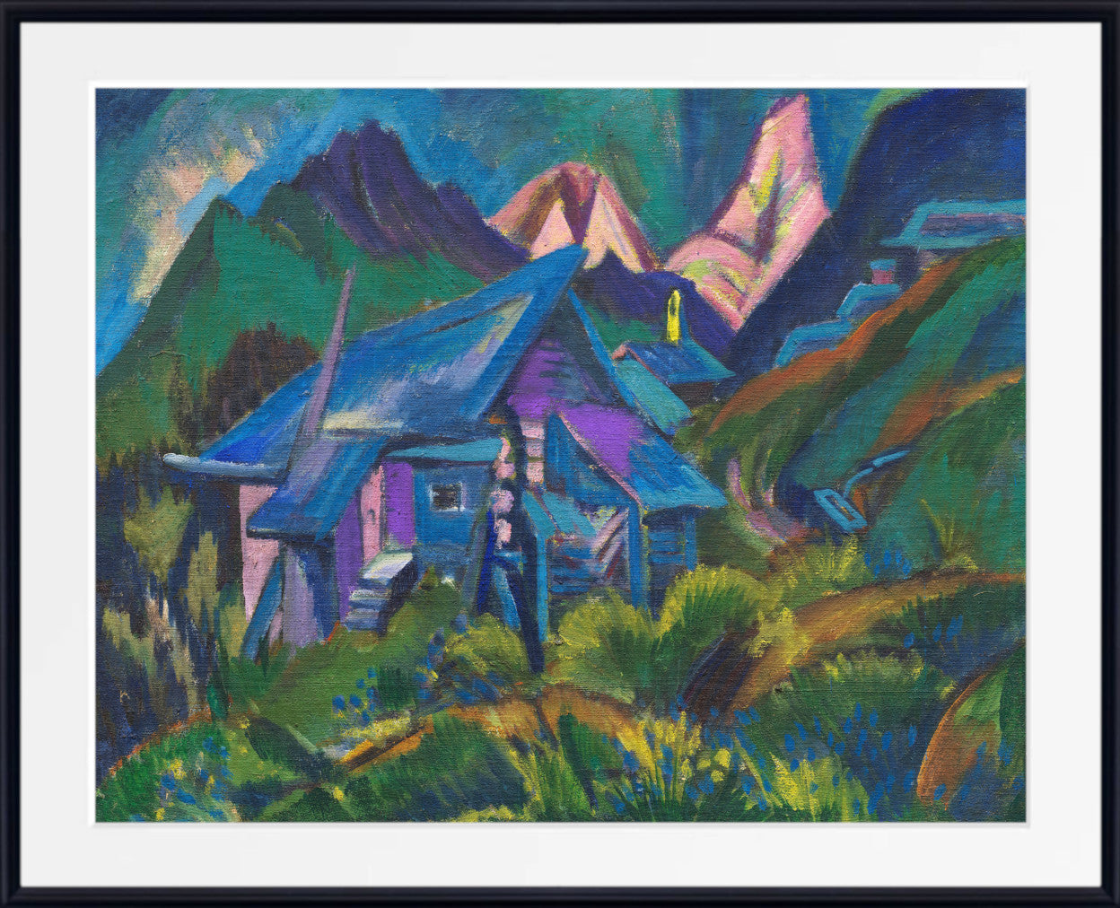 Alpine huts and Tinzenhorn by Ernst Ludwif Kirchner