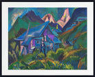 Alpine huts and Tinzenhorn by Ernst Ludwif Kirchner