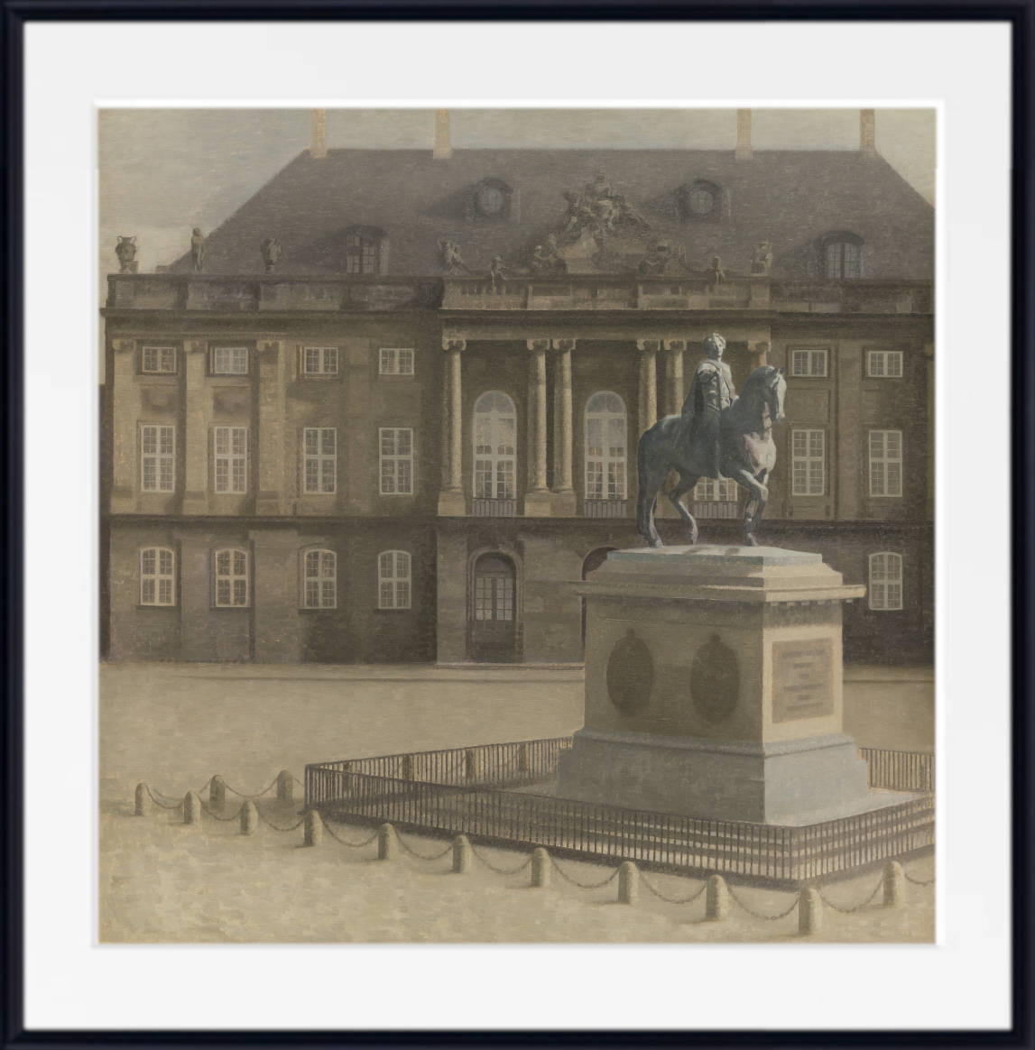 Wilhelm Hammershoi Fine Art Print, Amalienborg Square, Copenhagen