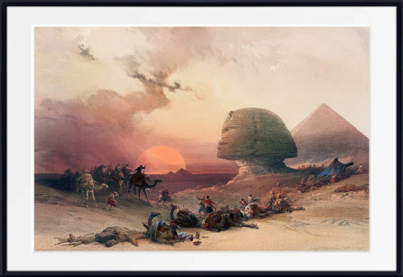 Approach of The Simoon Giza Desert, David Roberts Fine Art Print
