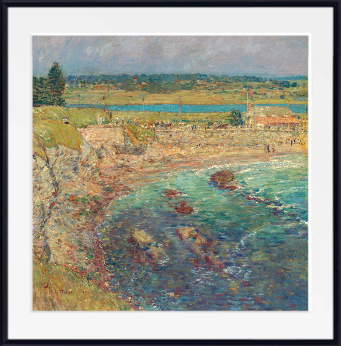 Frederick Childe Hassam Print : Bailey’s Beach, Newport, R.I. (1901)