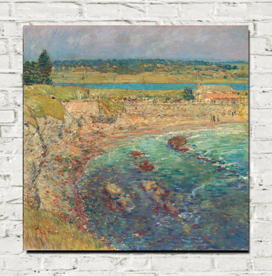 Frederick Childe Hassam Print : Bailey’s Beach, Newport, R.I. (1901)