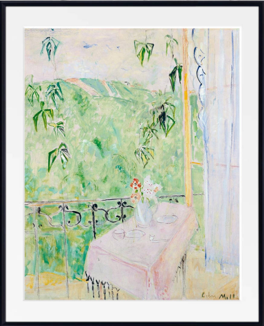 Balcony with view, Oskar Moll