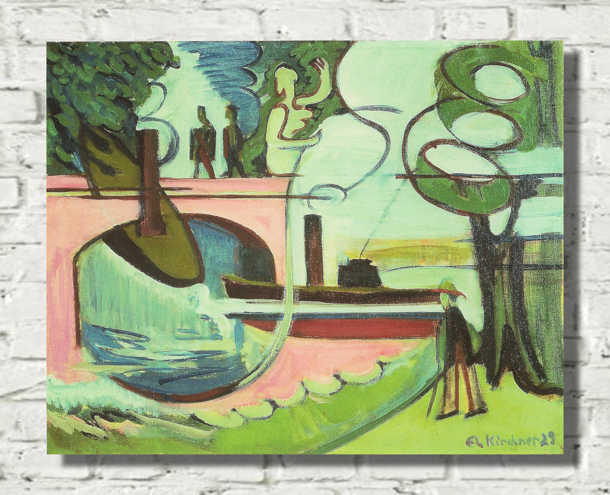 Banks of the Landwehrkanal in the morning (1929) by Ernst Ludwig Kirchner