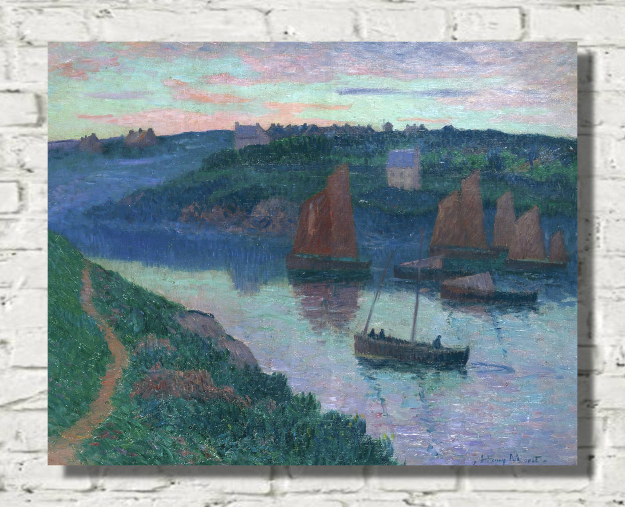 Henry Moret Print, Fishing Boats in Brittany (1897)