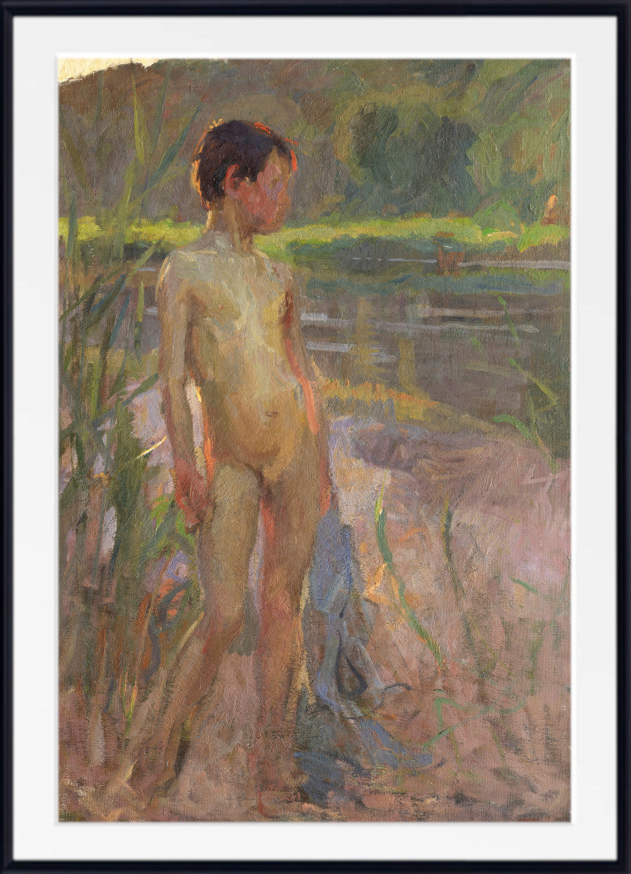 Bathing boy on the Danube (1900) by Christian Landenberger