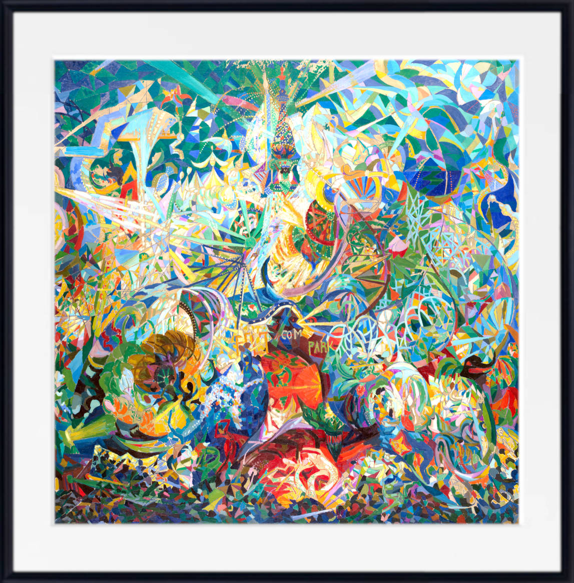 Joseph Stella Fine Art Print, Battle of Lights, Coney Island, Mardi Gras