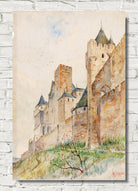 Cass Gilbert Print, Battlements of Carcassonne, France (1913)