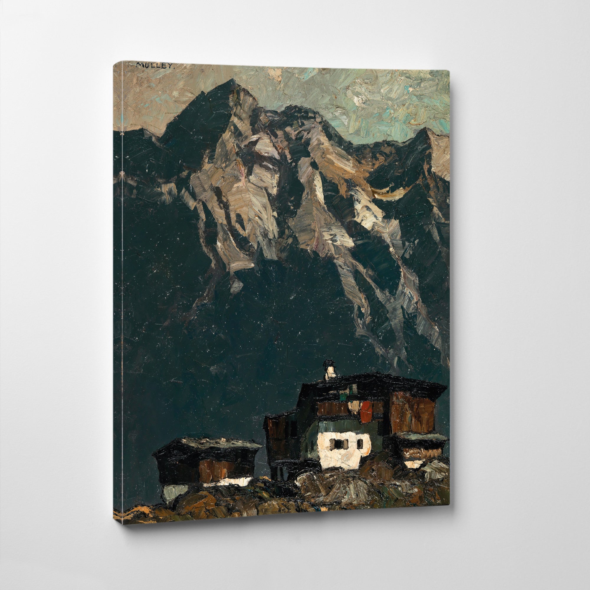 Farm in the high mountains (1930), Oskar Mulley Fine Art Print