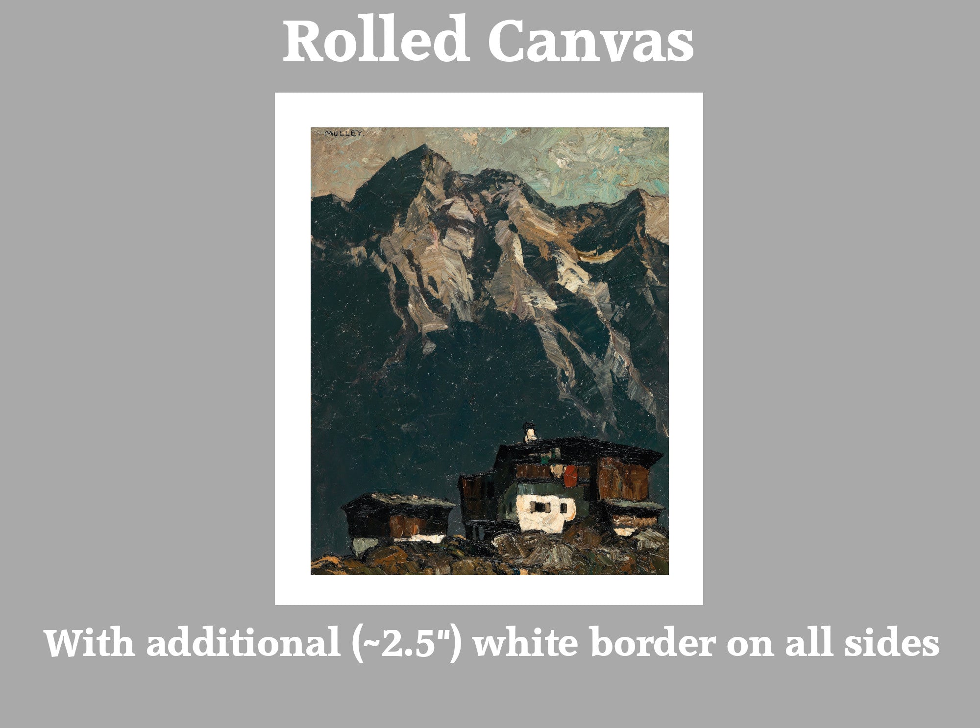 Farm in the high mountains (1930), Oskar Mulley Fine Art Print