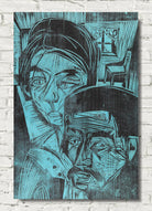 Peasant couple in the hut (Andres and Annamargret Müller) (1919) by Ernst Ludwig Kirchner