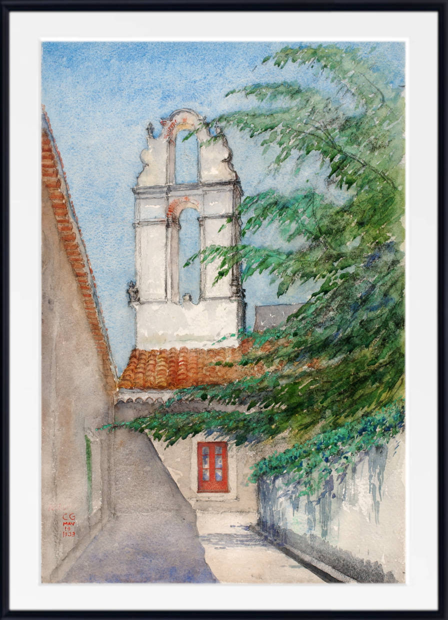 Cass Gilbert Print, Bell Tower, Hotel San Dominico (Old Monastery, Taormina, Sicily) (1933)