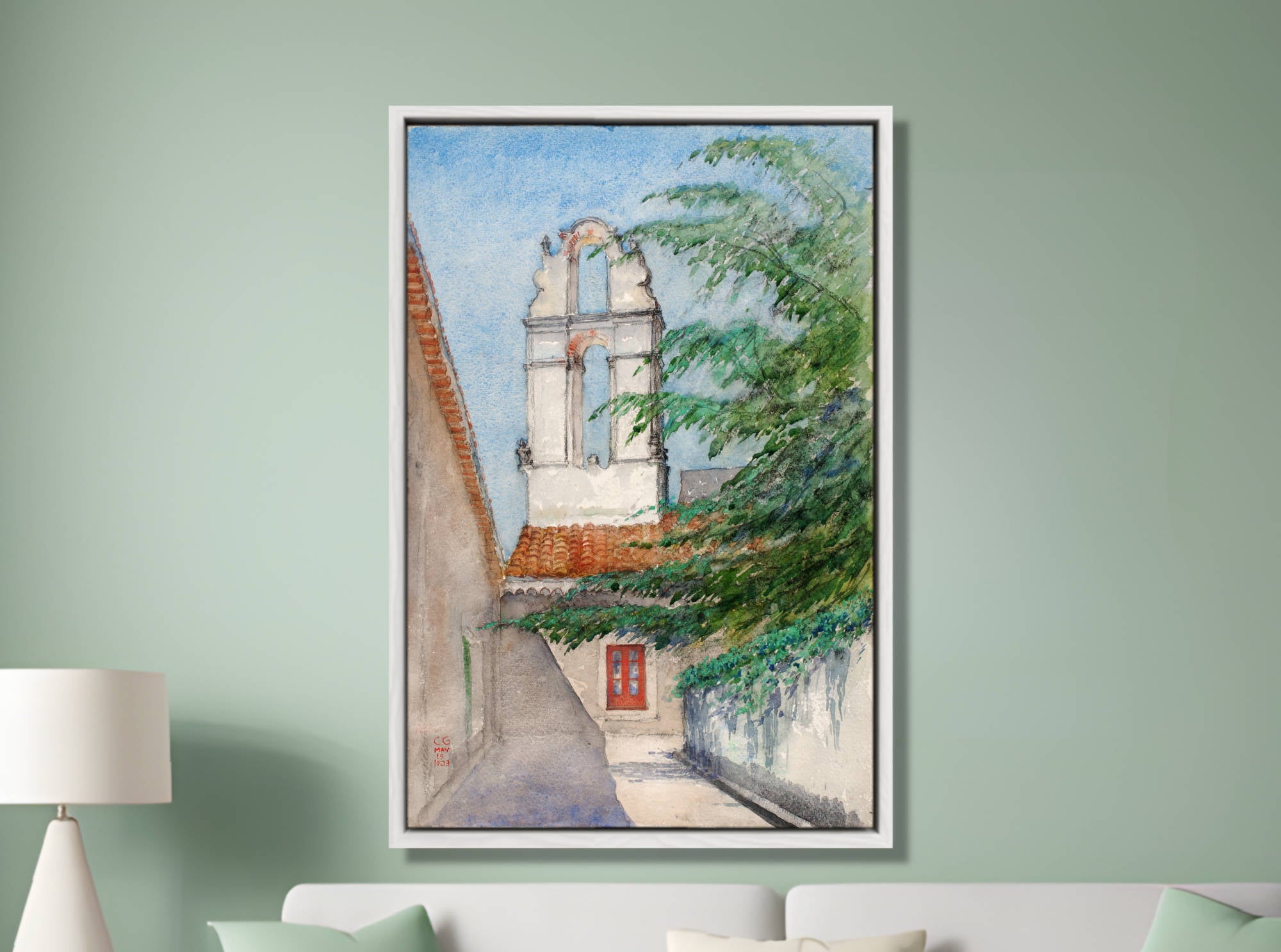 Cass Gilbert Print, Bell Tower, Hotel San Dominico (Old Monastery, Taormina, Sicily) (1933)