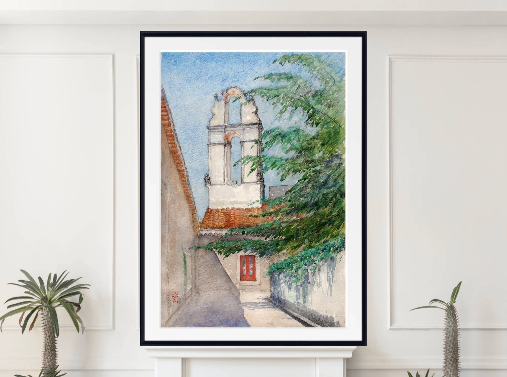 Cass Gilbert Print, Bell Tower, Hotel San Dominico (Old Monastery, Taormina, Sicily) (1933)