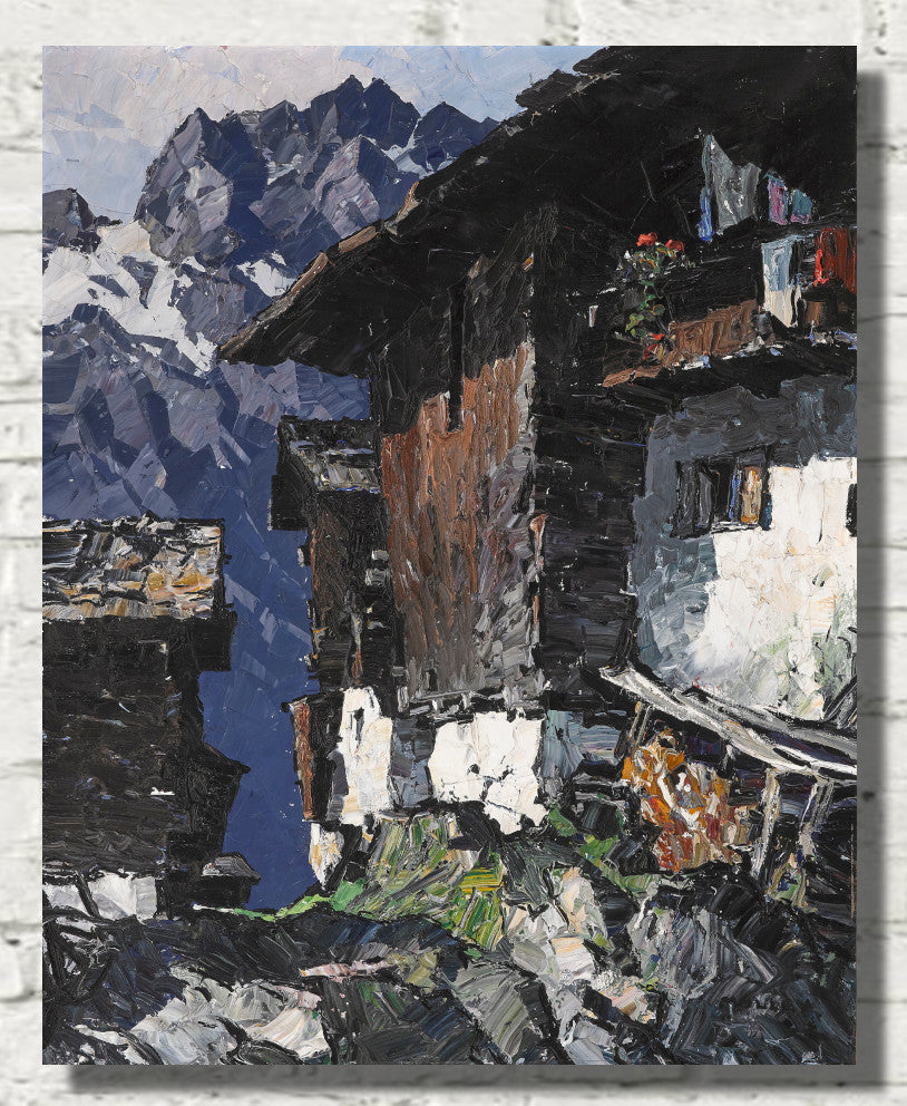 Tyrolean Mountain Farm), Oskar Mulley Fine Art Print