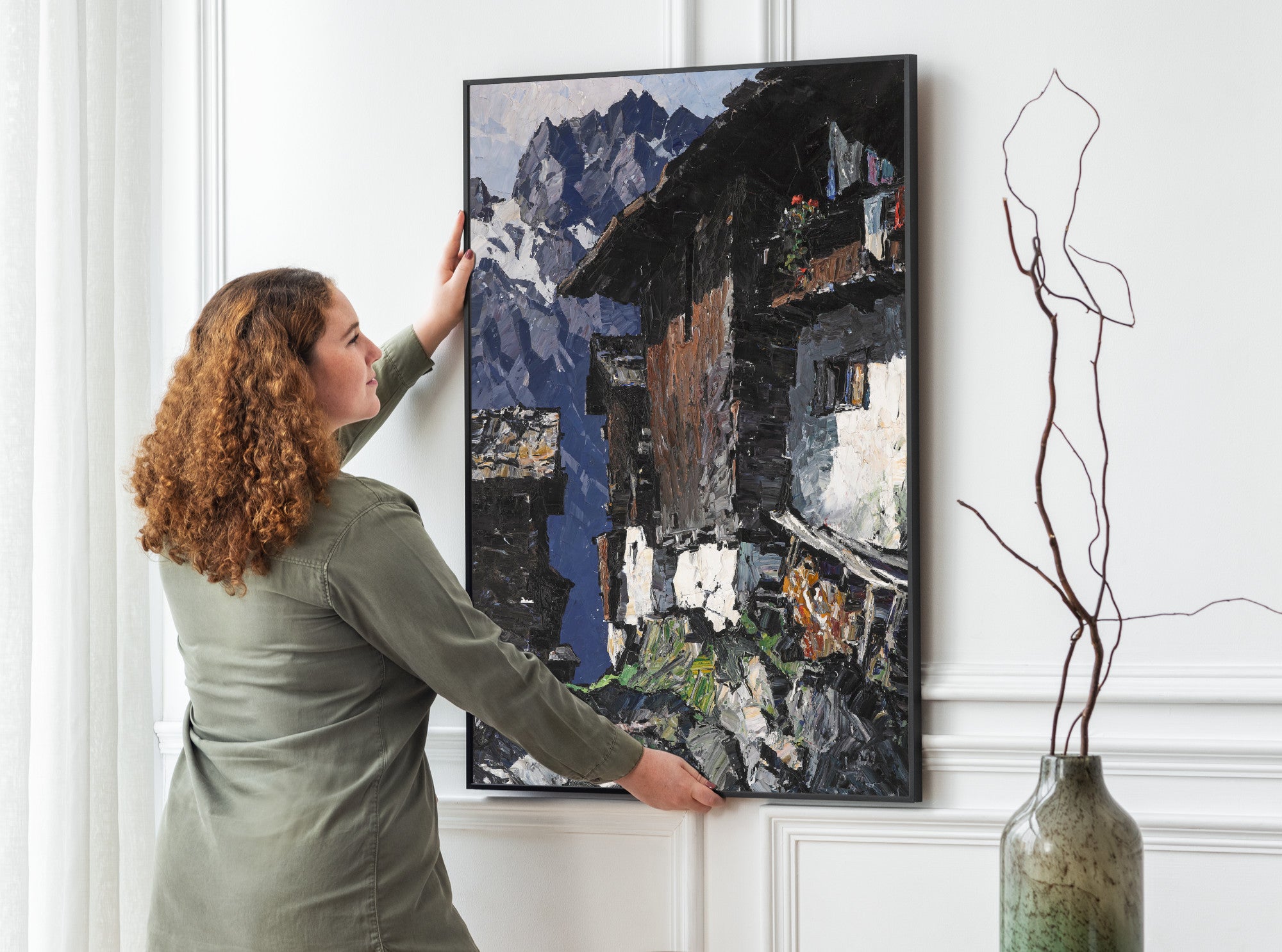 Tyrolean Mountain Farm), Oskar Mulley Fine Art Print
