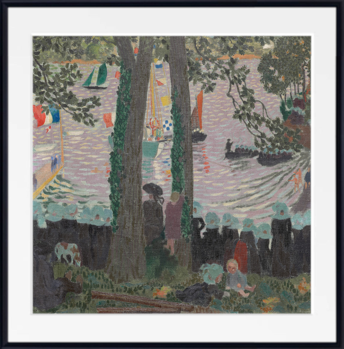 Blessing of a Yacht on the Belon River (1899) by Maurice Denis