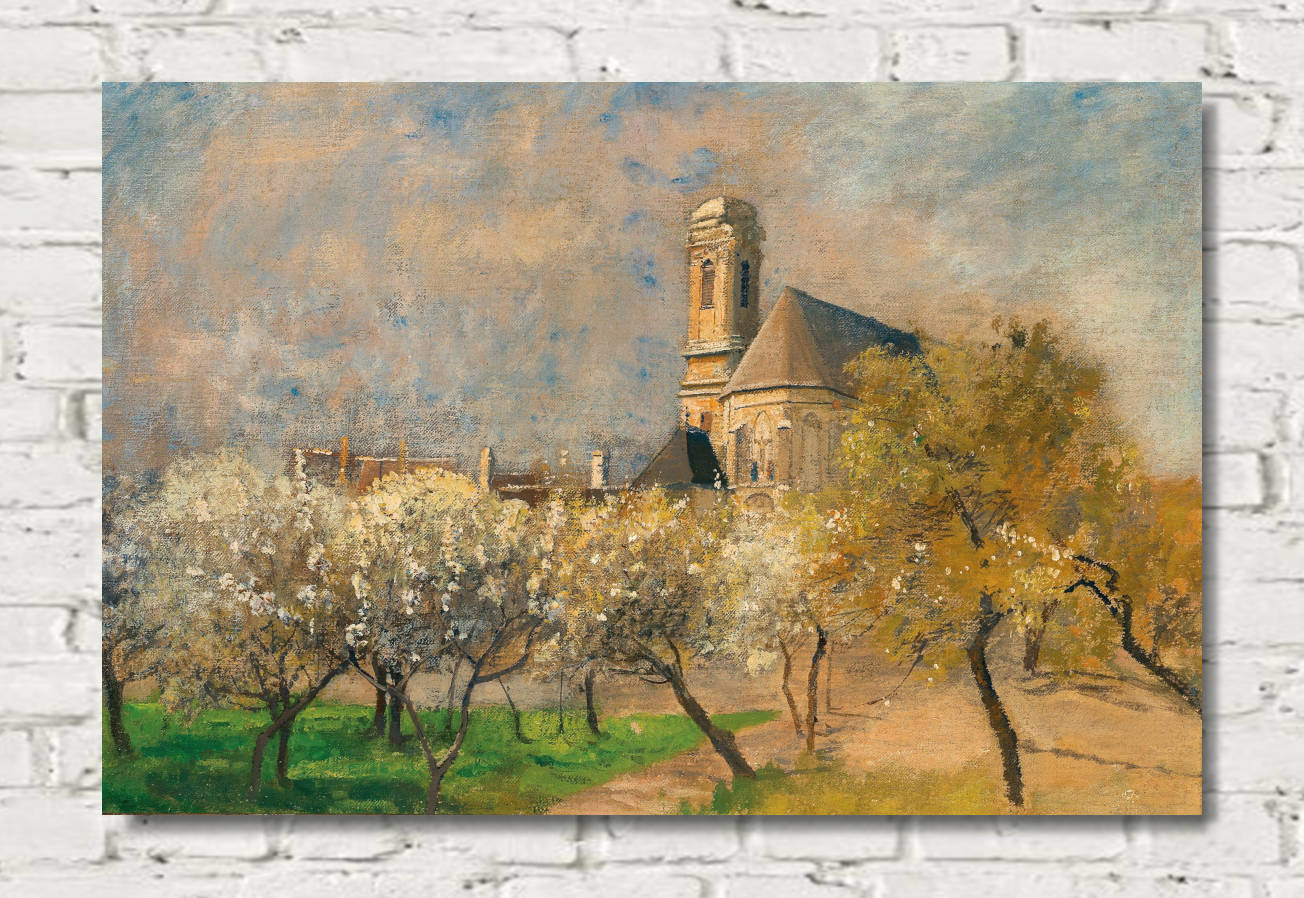 Marie Egner Print, Blossoming Trees in Langenzersdorf
