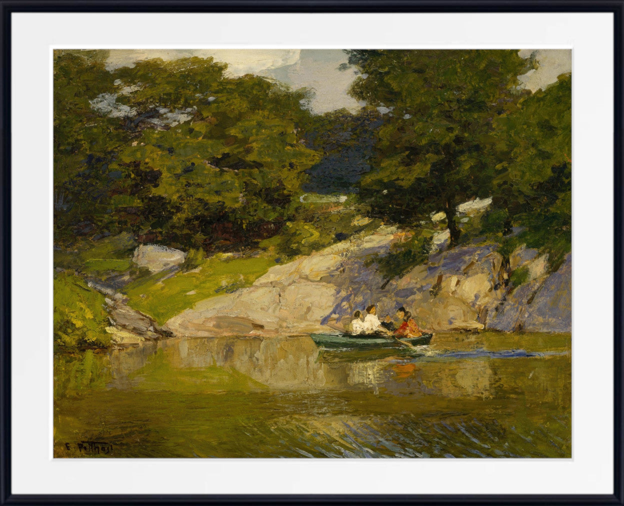 Boating in Central Park (1900-1905) by Edward Henry Potthast