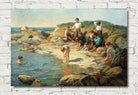 Boys swimming at a rocky coast (1899) by William Pratt