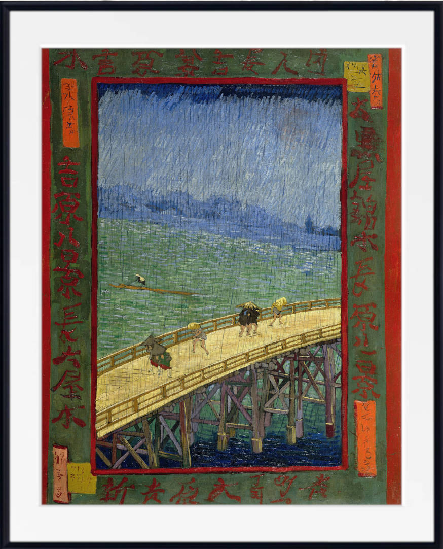 Vincent van Gogh Print, Bridge in the rain (after Hiroshige) (1887)