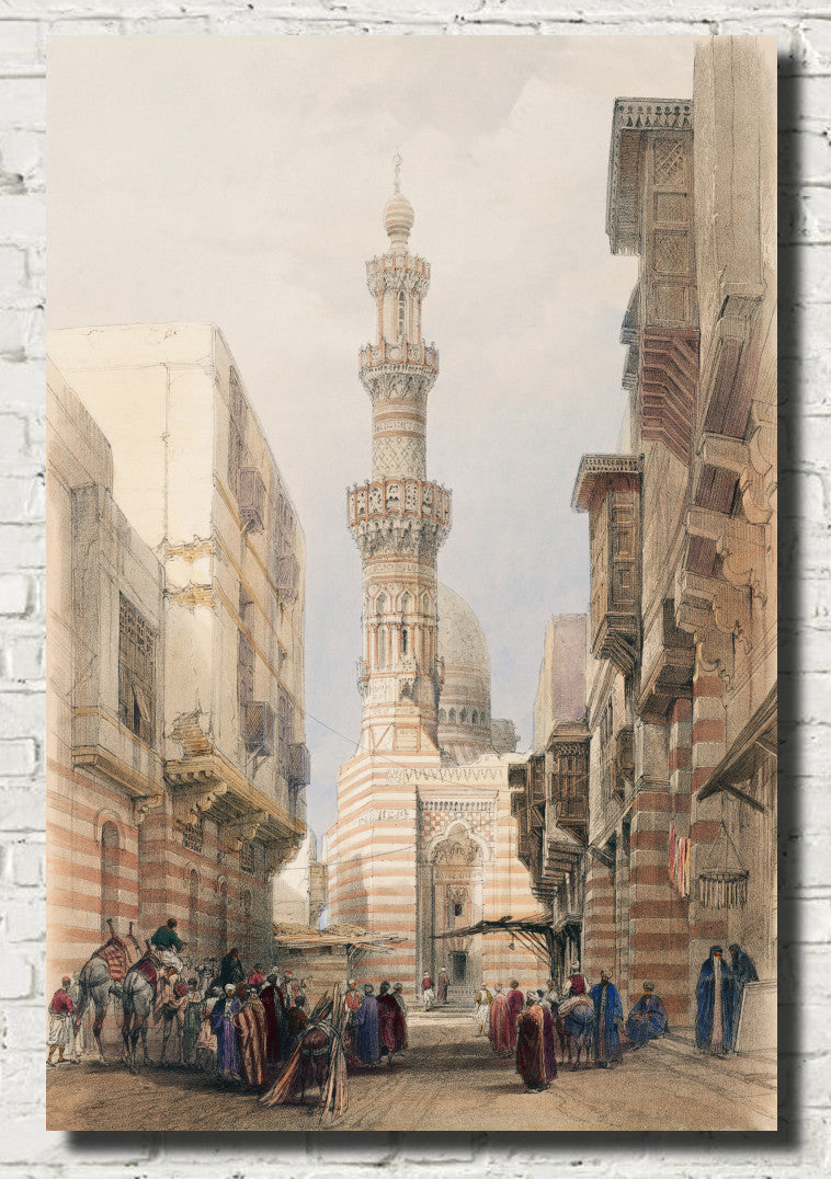 Bedroom Wall Art, Set of 2 Scenes of Cairo by David Roberts
